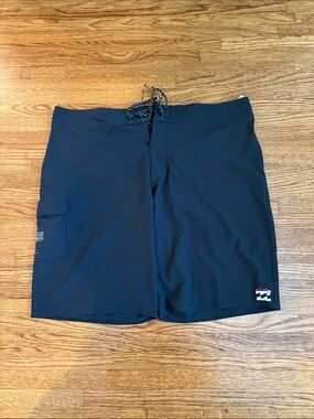 Billabong Men’s Black Board Shorts with Side Cargo Pocket